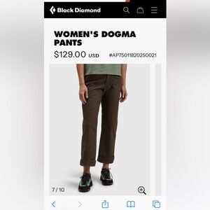 Black Diamond Women's Dogma Pants - Brown size 4
